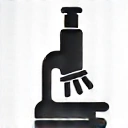 Icono de microscopio para enfoque científico.